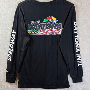 Vintage Daytona 500 Speedway 1995 T Shirt Mens *Medium Black Long Sleeve New Era